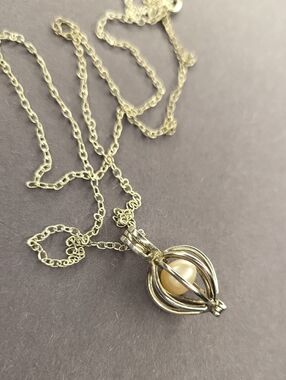 LUC Pearl Cage Pendant Necklace